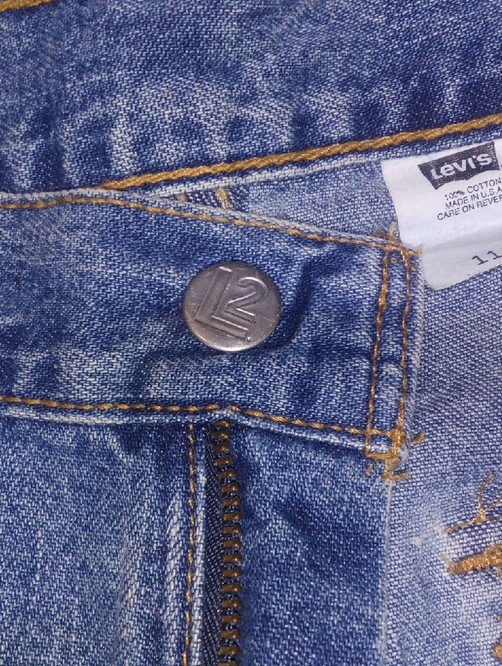VTG 90S Levi's L2 Cargo Wide Leg Women's 11 Baggy Skaters Rave Y2K (RARE) - Picture 6 of 7
